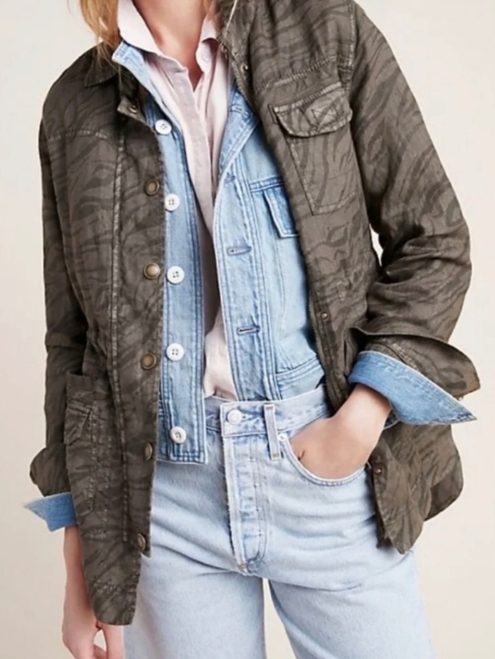 Marrakech x Anthropologie Safari Utility Jacket Sz XL